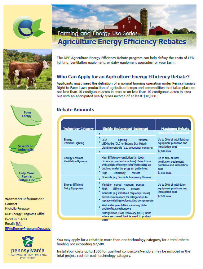 Agriculture rebate flyer image