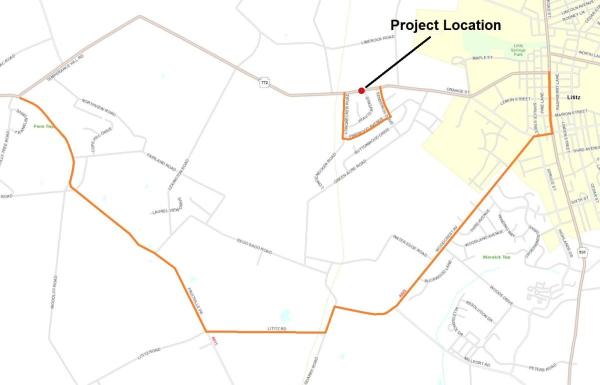 PADOT detour map for W. Orange Street