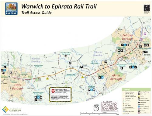 Warwick to Ephrata Rail Trail map image